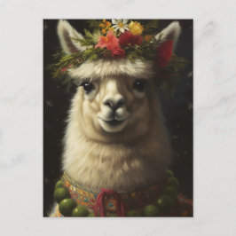 Postal Llama de Navidad