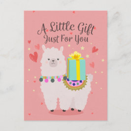 Postal Llama de regalo