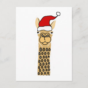 Postal Llama divertida en Personalizado de Navidades de S
