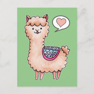 Postal Llama feliz