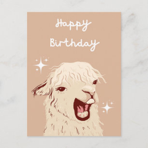 Postal Llama Feliz Cumpleaños