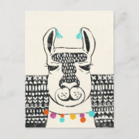 Llama fiesta - Retrato