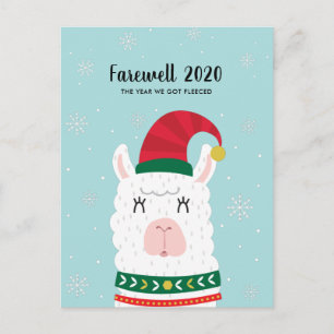 Postal Llama Graciosa, Año En Que Nos Flesionaron Navidad