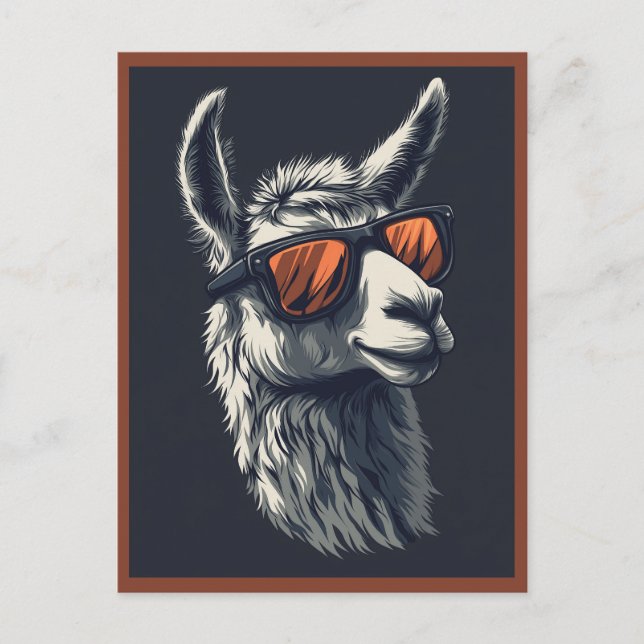 Postal Llama hilarante (Anverso)