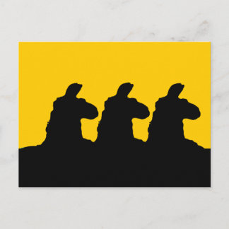 Postal Llama: Llama de 3 sedas en negro