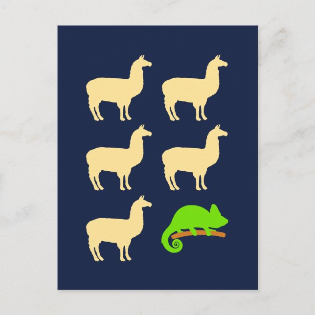 Postal Llama Llama Llama Llama Chameleon (Anverso)