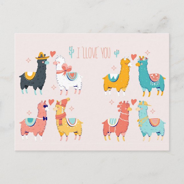 Postal Llama Llove (Anverso)