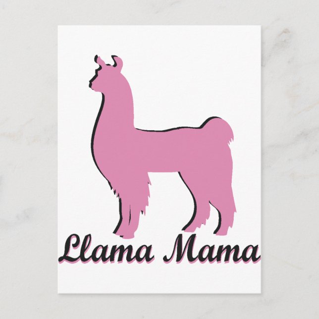 Postal Llama mamá (Anverso)