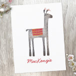 Postal Llama personalizada<br><div class="desc">Una llama divertida o una alpaca lista para que usted personalizar con su propio nombre, cita o dicho gracioso.</div>