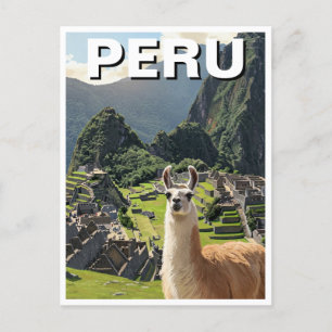 Postal Llama peruana