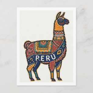 Postal Llama Peruana