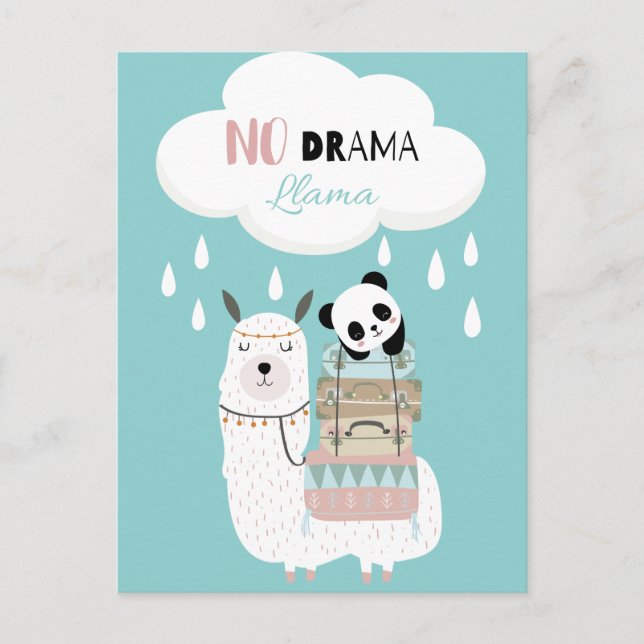 Postal Llama Sin Drama (Anverso)
