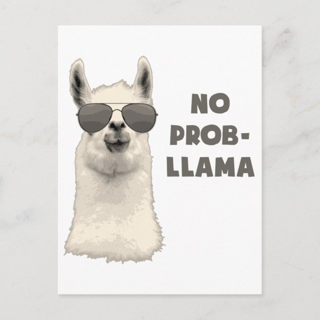 Postal Llama sin problema (Anverso)