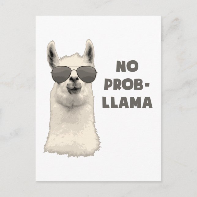 Postal Llama sin problema (Anverso)