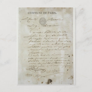 Postal Llamada de Maximilien de Robespierre