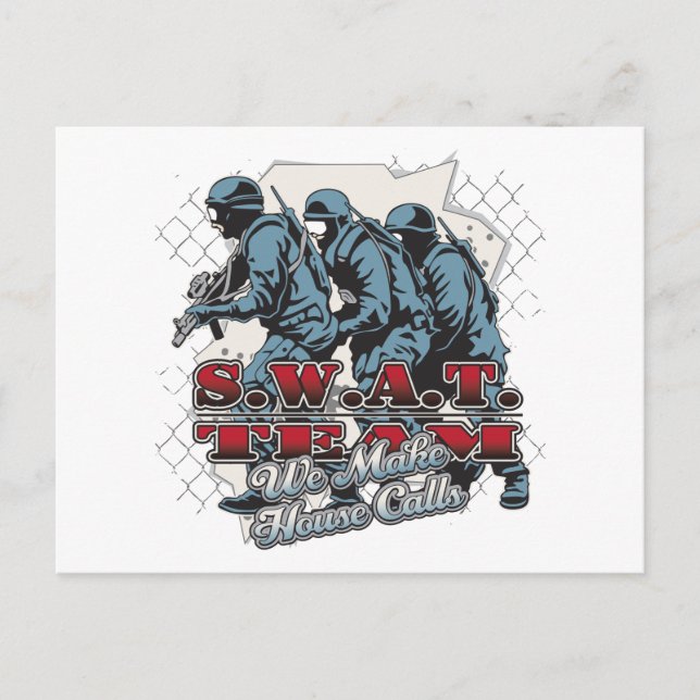 Postal Llamadas de SWAT Team House (Anverso)