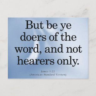 Postal Llamado a la acción James 1-22