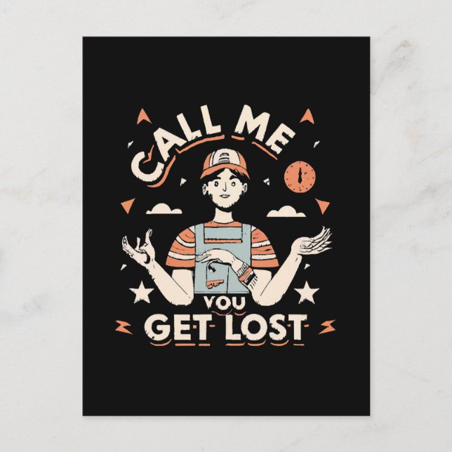 Postal llámame si te pierdes (Anverso)