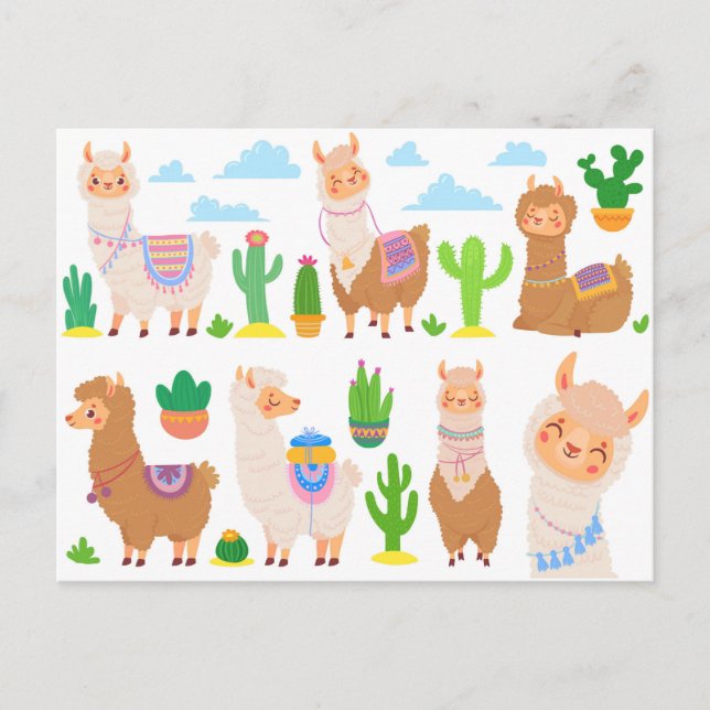 Postal Llamas (Anverso)