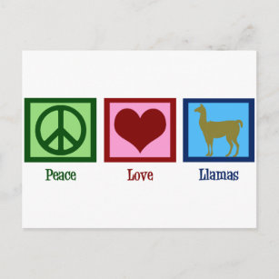 Postal Llamas de amor por la paz