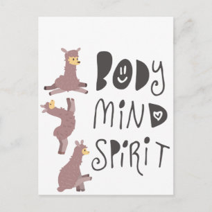 Postal Llamas de yoga
