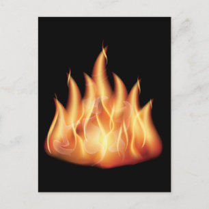 Postal llamas vectoriales- LLAMAS DE FUEGO CALIENTE QUEMA