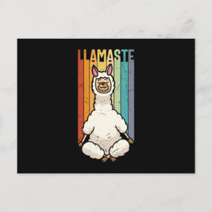 Postal Llamaste Namaste Yoga Cute Llama Alpaca