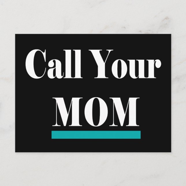 Postal Llame a tu mamá Divertido regalo (Anverso)