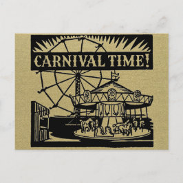 Postal Llano del tiempo del carnaval