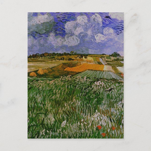 Postal Llanta cerca de Auvers, Bella Artes Van Gogh (Anverso)