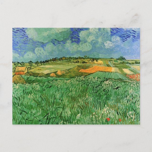 Postal Llanta cerca de Auvers por Vincent van Gogh (Anverso)