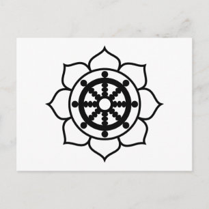 Postal Llanta Dharma de flores Lotus