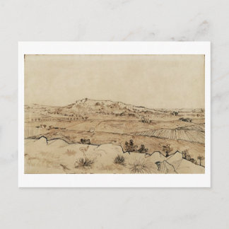 Postal Llanura de La Crau, Vincent van Gogh