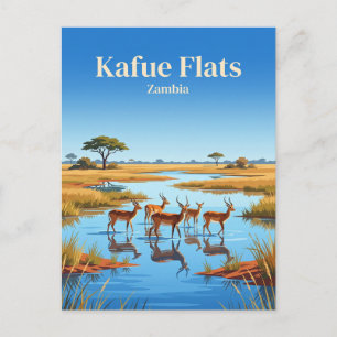 Postal Llanuras de Kafue, Parque Nacional Laguna Azul Zam