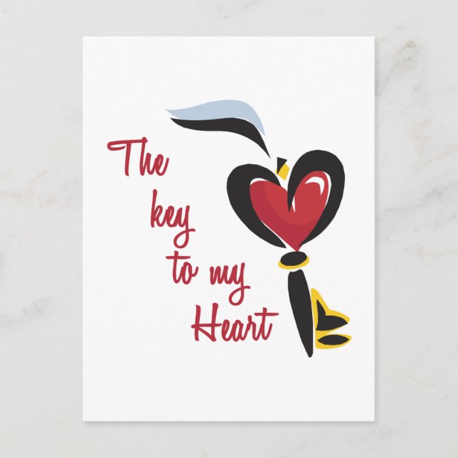 Postal Llave a mi corazón (Anverso)