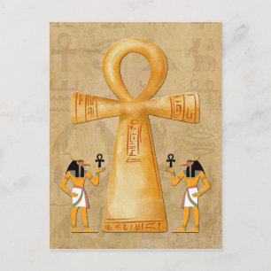 Postal Llave de la vida Ankh en jeroglífico