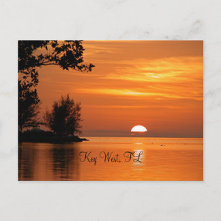 Postal Llave Oeste, puesta de sol en Florida, hermosa fot