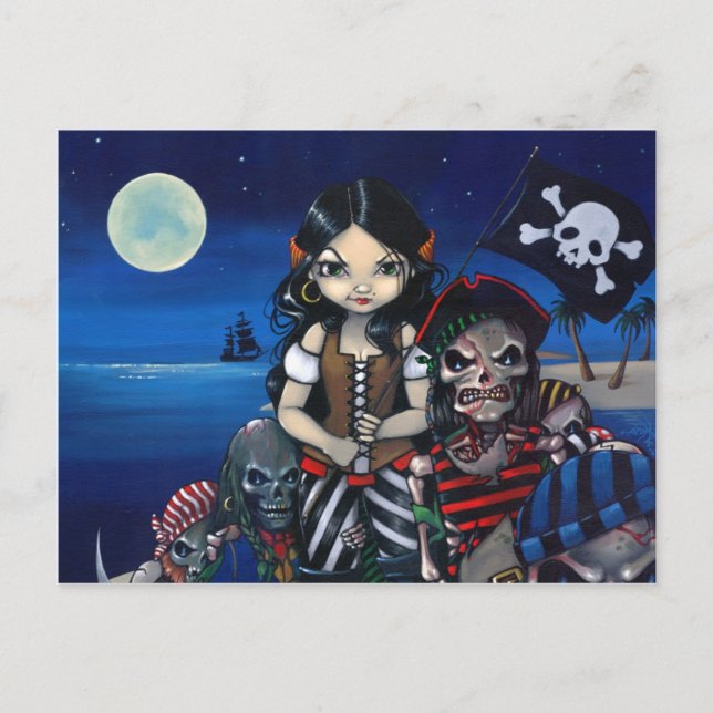 Postal "Llegada de la maldita postal" (Anverso)