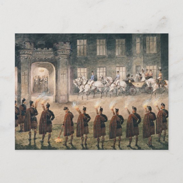 Postal Llegada de Nicolás II al Castillo de Balmoral (Anverso)