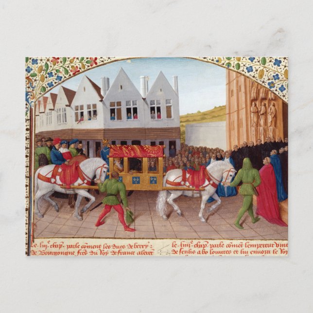 Postal Llegada del emperador Carlos IV (Anverso)