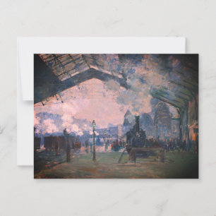 Postal Llegada del tren de Normandía, Gare Saint-Lazare: