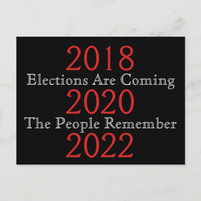 Postal Llegan las elecciones, recuerda la gente (Anverso)