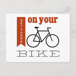Postal Llegar allí en bicicleta