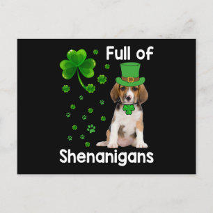 Postal Lleno de Shenanigans Día del perro en St Patricks