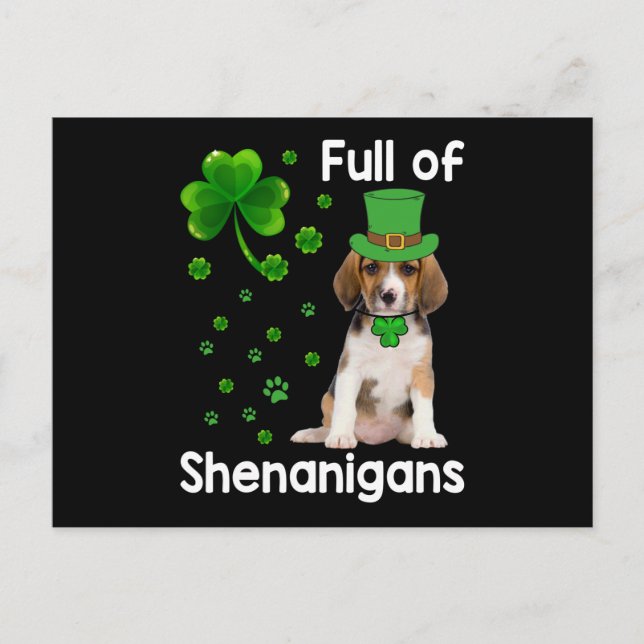 Postal Lleno de Shenanigans Día del perro en St Patricks (Anverso)
