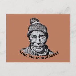Postal Llévame A Marruecos Pintura De Muro Del Viejo Marr