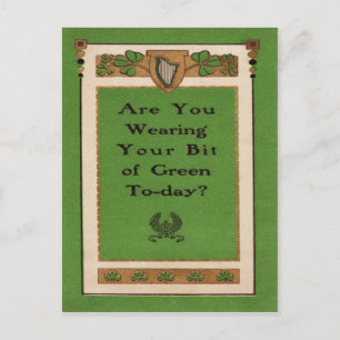 Postal ¿Llevas puesto tu verde hoy día de San Patricio?
