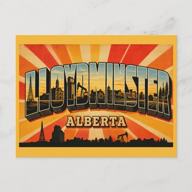 Postal Lloydminster Ciudad Fronteriza de Alberta (Anverso)