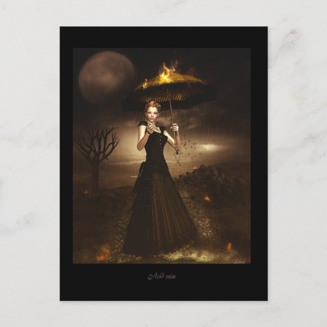 Postal Lluvia ácida (Anverso)