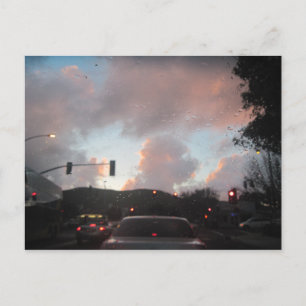 Postal Lluvia al atardecer en San Luis Obispo, CA